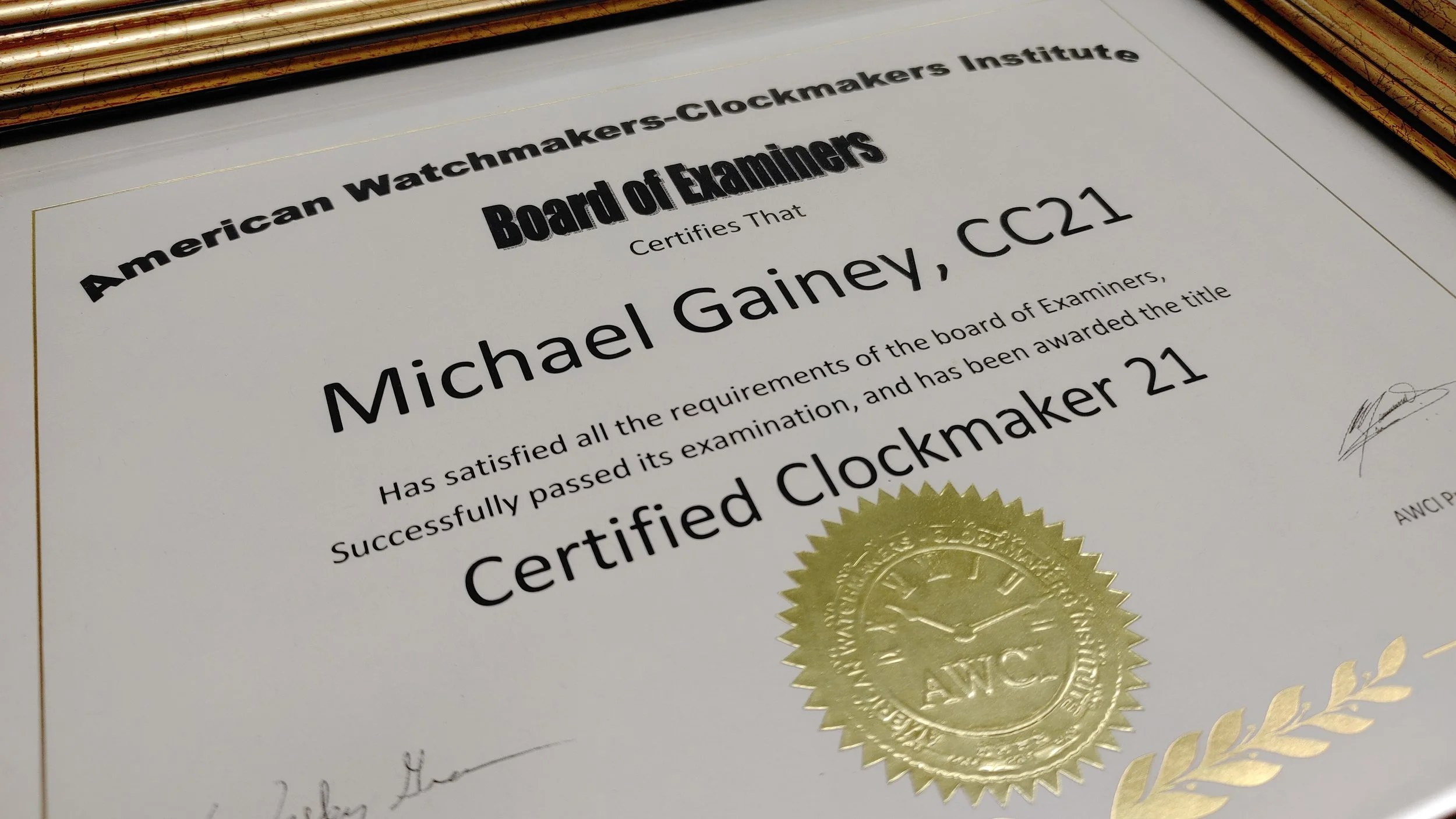 Certified master watchmaker outlet
